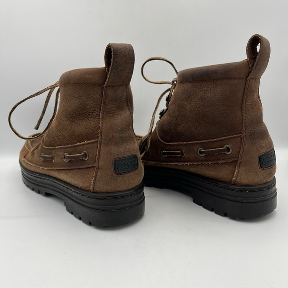 Vintage Ralph Lauren Polo Sport Boots Womens 7‎ Brown Country Ranger Moc Leather - Picture 6 of 16